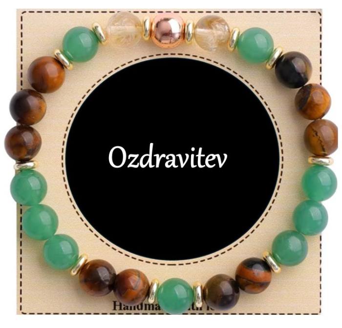 Zapestnica iz naravnih kristalov za OZDRAVITEV 5762