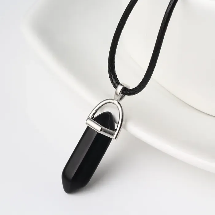 Obesek iz kristala Obsidian – Za zaščito, moč in energijsko čiščenje 5696