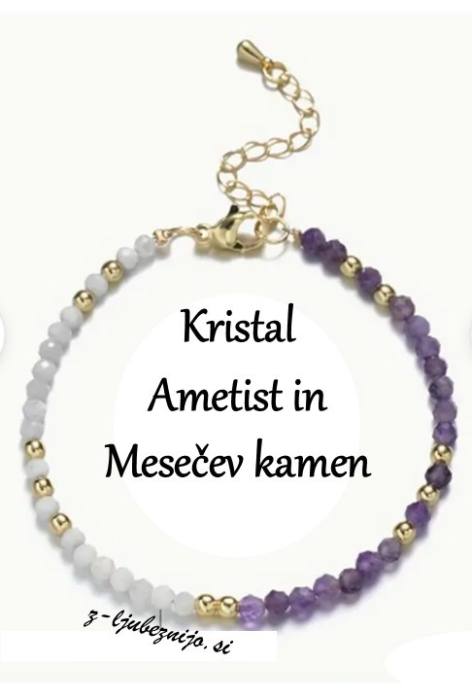 Zapestnica Ametist in Mesečev kamen – VPOGLED & DUHOVNOST 5589