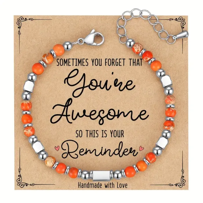 Zapestnica Oranžni Jaspis (Orange Jasper) – SREČA 5568