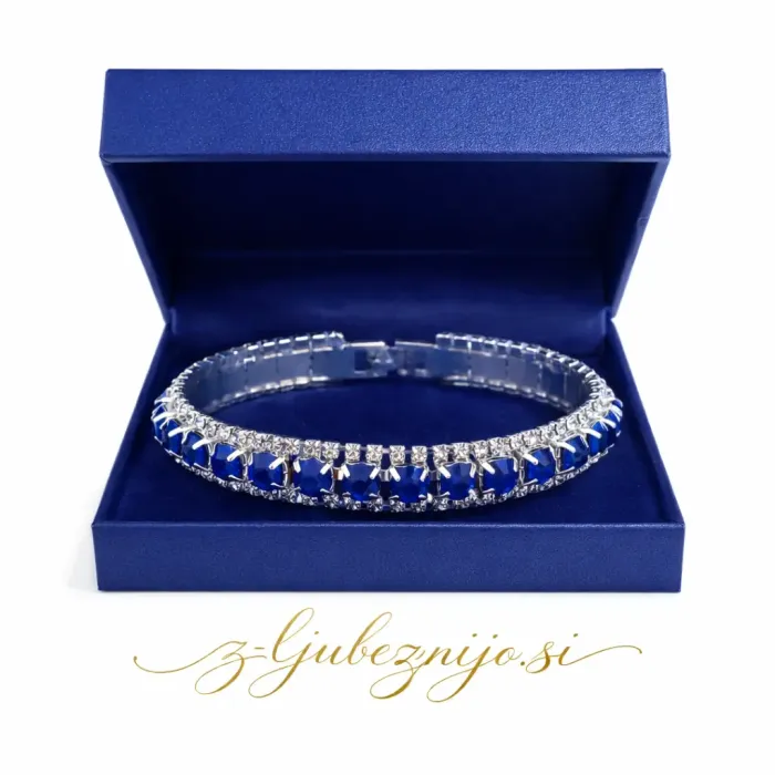 Zapestnica s cirkoniji – kraljevo modra 6676