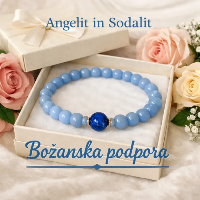 Zapestnica iz angelita in sodalita – Božanska podpora 6534
