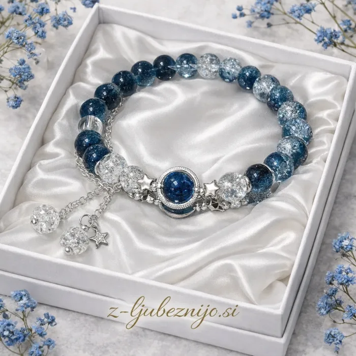 ZAPESTNICA ZA TRENUTKE PREIZKUŠENJ❤️z žepnim kristalom 6560